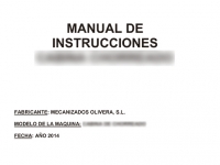 Manual de Instrucciones Máquina